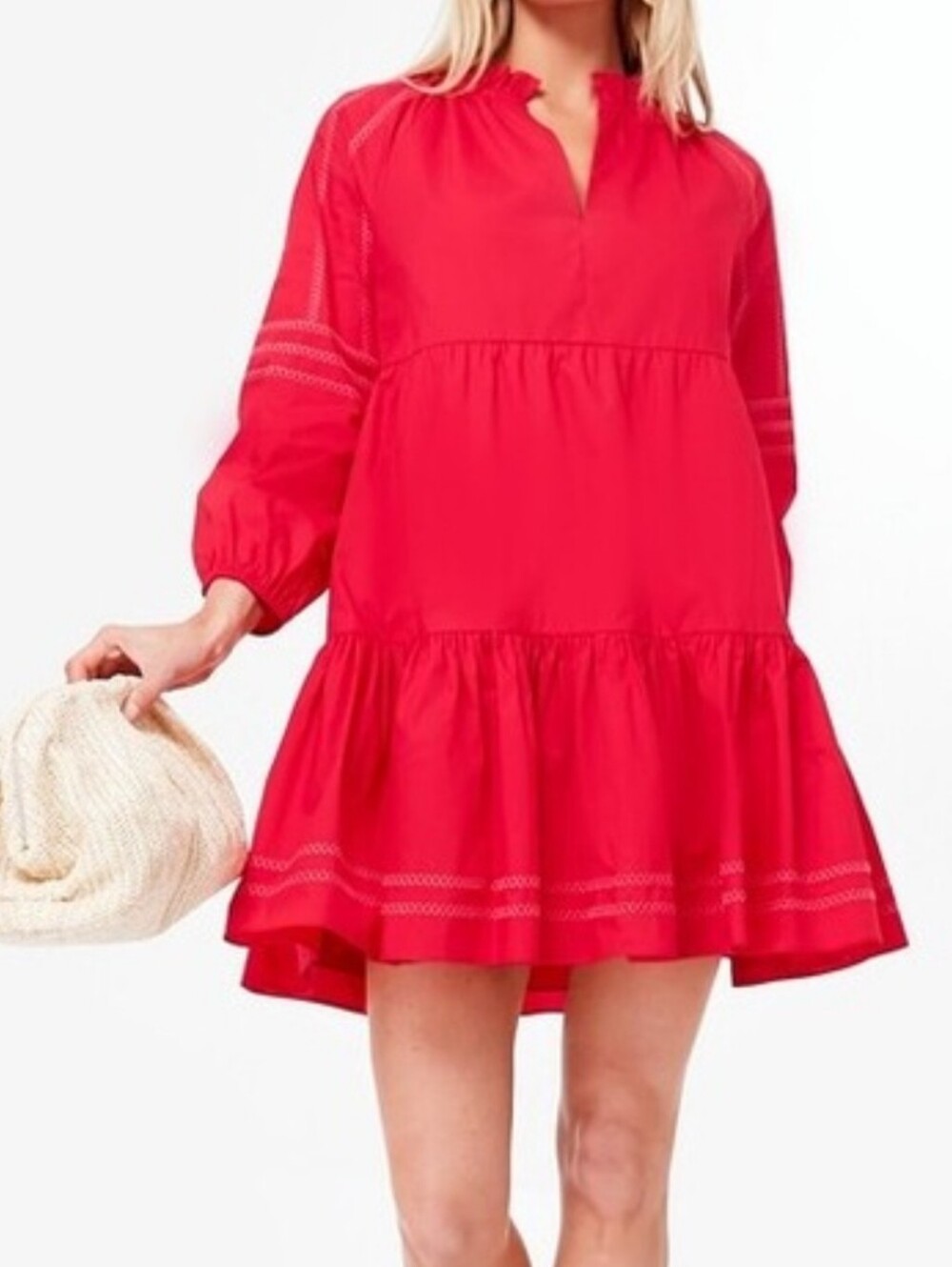 Hyacinth House Red Crossley Mini Dress Size M